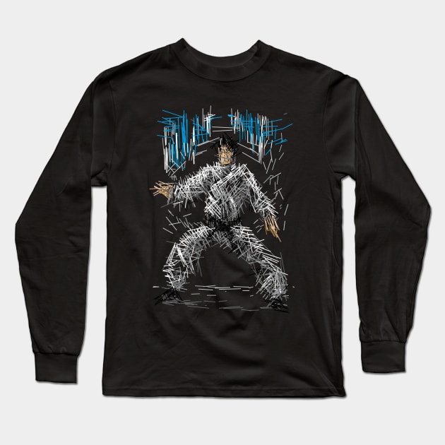 Tae-Kwon-Do (abstract) Long Sleeve T-Shirt by Nikokosmos